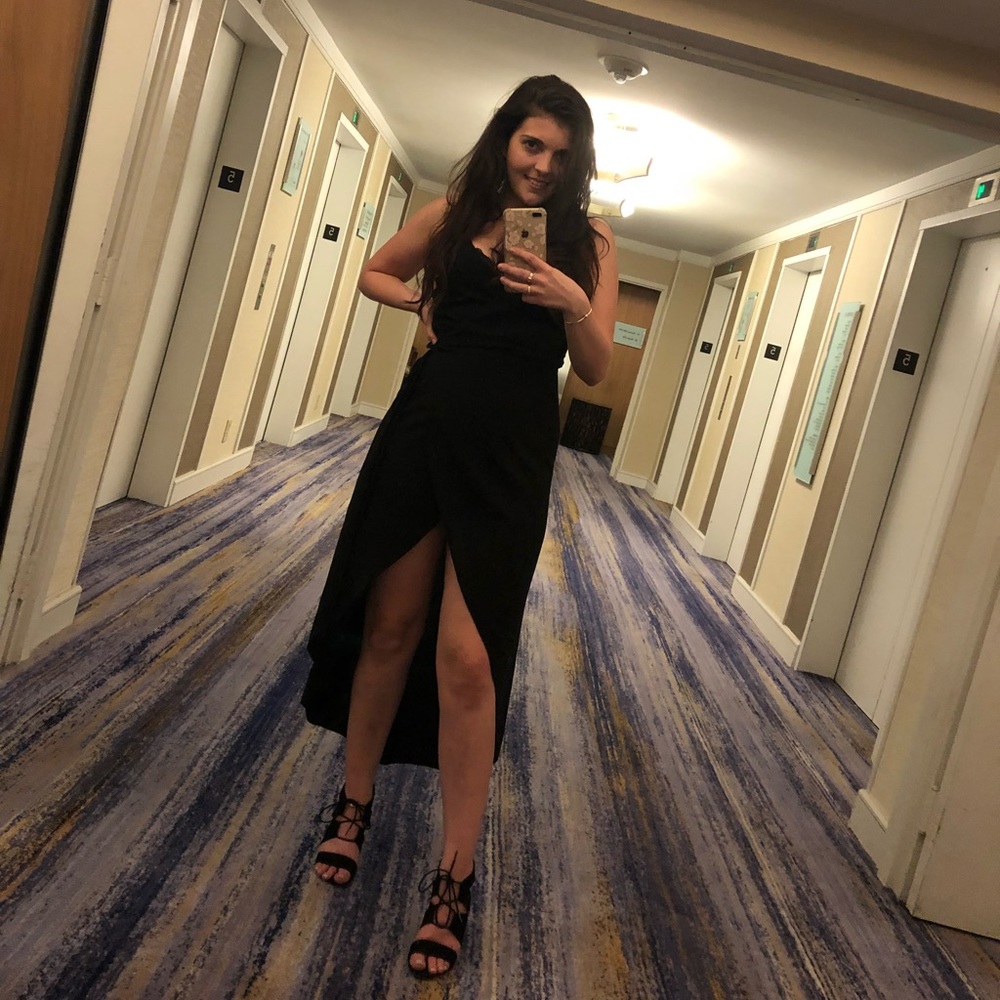 Black wrap dress
